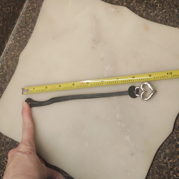 Brighton 3D Silver Heart Signature Purse Charm On Black Leather Strap, EUC! - Picture 11 of 12